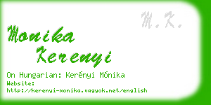 monika kerenyi business card