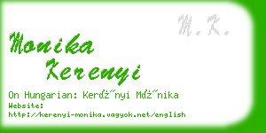 monika kerenyi business card